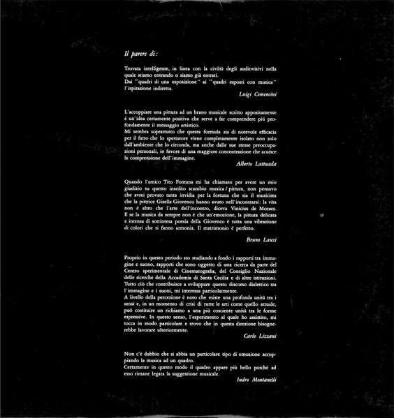 Gisella Giovenco , Tito Fontana - Suoni & Colori Attraverso Gisella Giovenco e Tito Fontana | direarte (FO 201) - 2