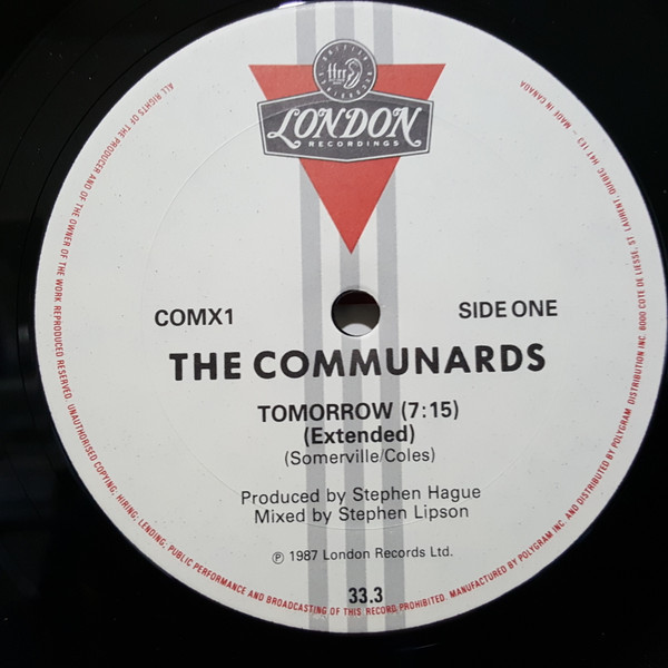 The Communards - Tomorrow | London Records (COMX1) - 3 The Communards - Tomorrow | London Records (COMX1) - 3