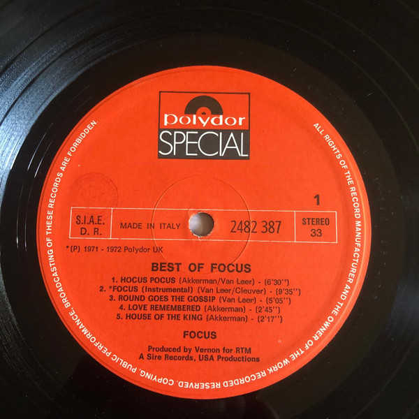 Focus - Best Of Focus | Polydor (2482 387) - 3 Focus - Best Of Focus | Polydor (2482 387) - 3
