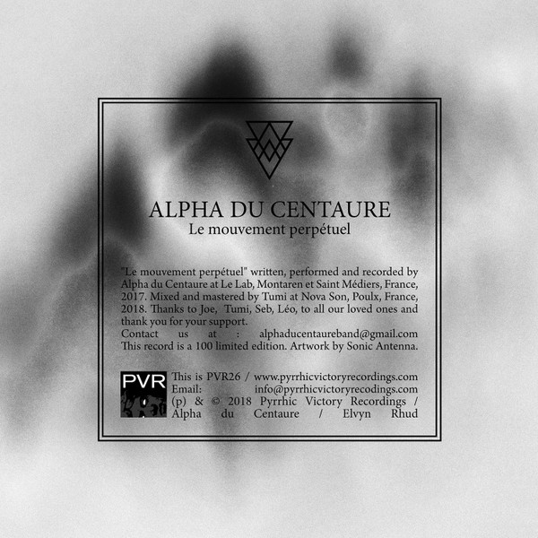 Alpha du Centaure / Elvyn Rhud - Alpha du Centaure / Elvyn Rhud | Pyrrhic Victory Recordings (PVR26) - 3 Alpha du Centaure / Elvyn Rhud - Alpha du Centaure / Elvyn Rhud | Pyrrhic Victory Recordings (PVR26) - 3