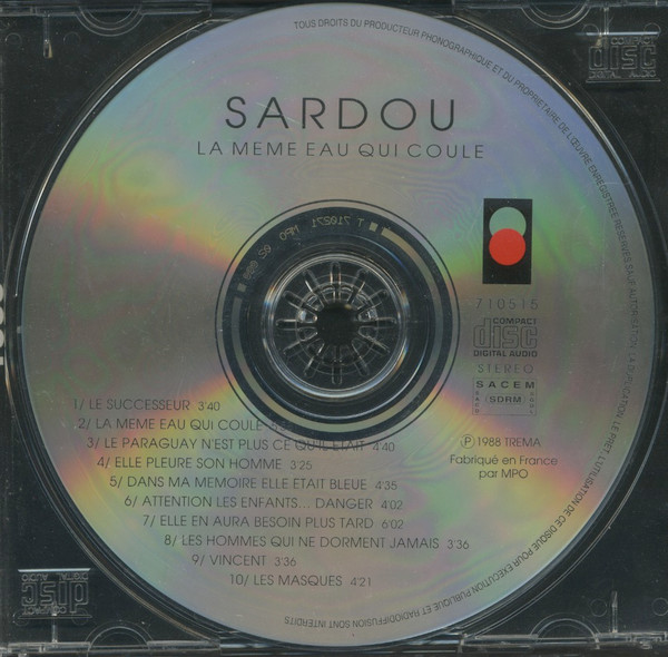 Michel Sardou - 1988 Vol. 15 (La Même Eau Qui Coule) | Trema (710515) - 2