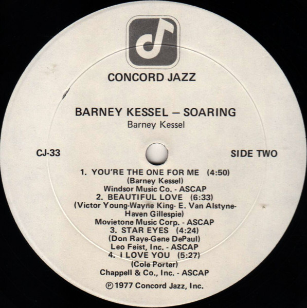 Barney Kessel - Soaring | Concord Jazz (CJ-33) - 4