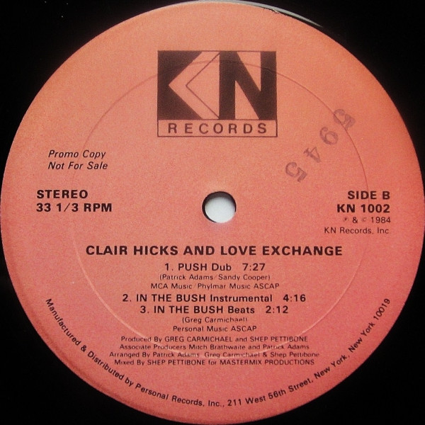 Clair Hicks And Love Exchange - Push (In The Bush) | KN Records (KN 1002)
