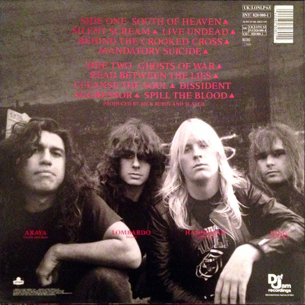 Slayer - South Of Heaven | London Records (LONLP 63) - 2