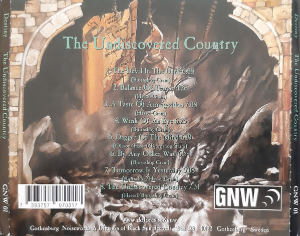 Destiny - The Undiscovered Country CD | Gothenburg Noiseworks (GNW 01) - 2 Destiny - The Undiscovered Country CD | Gothenburg Noiseworks (GNW 01) - 2