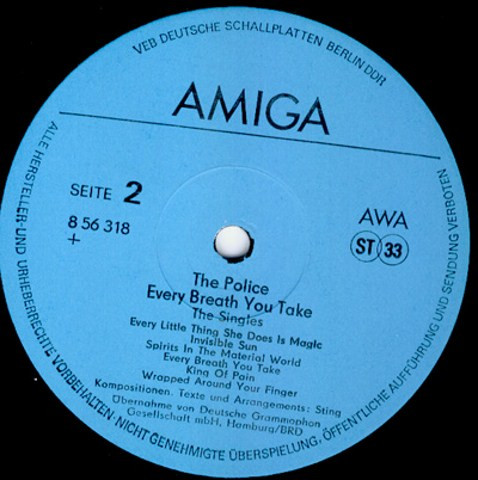 The Police - Every Breath You Take (The Singles) | AMIGA (8 56 318) - 4