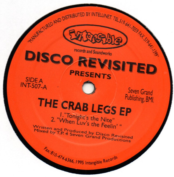 Disco Revisited - The Crab Legs EP | Intangible Records & Soundworks (INT-507)