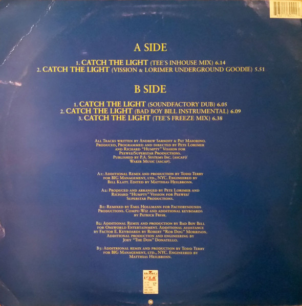 Martha Wash - Catch The Light | Logic Records (LOC 285) - 2 Martha Wash - Catch The Light | Logic Records (LOC 285) - 2