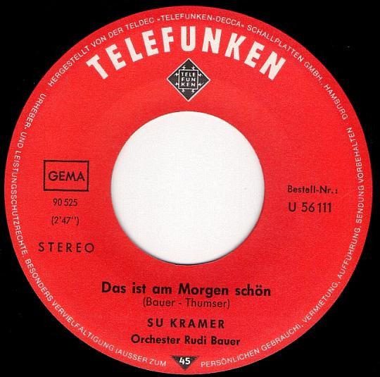 Su Kramer - Eine Welt Für Uns Beide | Telefunken (U 56 111) - 3
