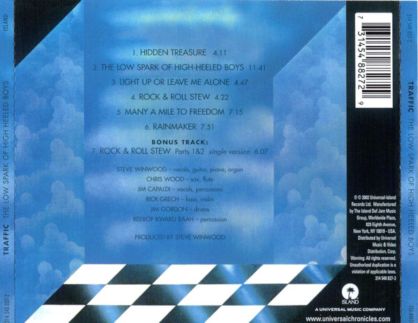 Traffic - The Low Spark Of High Heeled Boys | Island Records (314 548 827-2) - 2