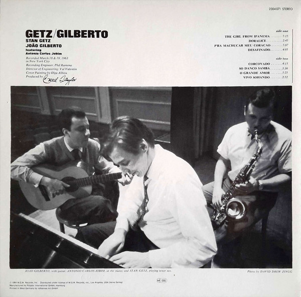 Stan Getz / João Gilberto Featuring Antonio Carlos Jobim - Getz / Gilberto | Verve Records (2304 071) - 2