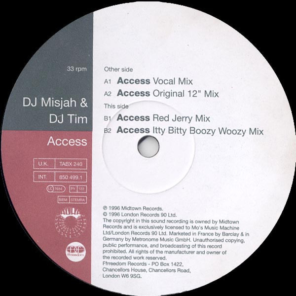 DJ Misjah & DJ Tim - Access | Ffrreedom (TABX 240) - 4 DJ Misjah & DJ Tim - Access | Ffrreedom (TABX 240) - 4
