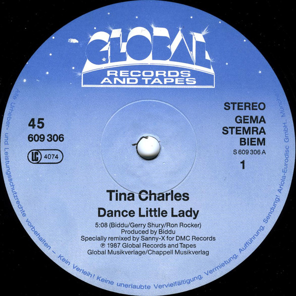 Tina Charles - Dance Little Lady | Global Records And Tapes (609 306) - 3
