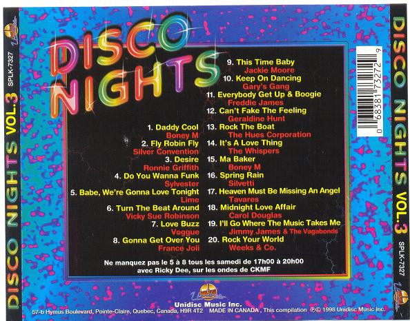Various - Disco Nights Volume 3 | Unidisc (SPLK-7327) - 2 Various - Disco Nights Volume 3 | Unidisc (SPLK-7327) - 2