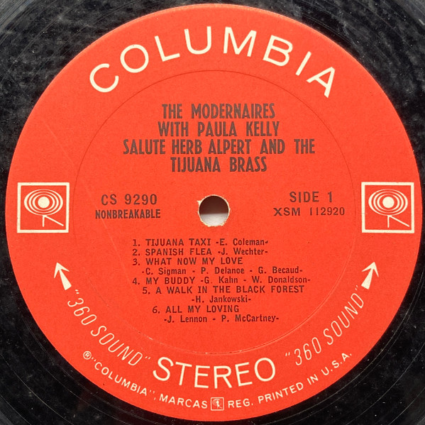 The Modernaires - The "Mods" Salute Herb Alpert And The Tijuana Brass | Columbia (CS 9290) - 3 The Modernaires - The "Mods" Salute Herb Alpert And The Tijuana Brass | Columbia (CS 9290) - 3
