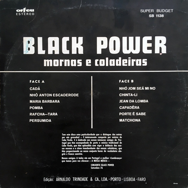Black Power - Mornas E Coladeiras | Orfeu (SB 1138) - 2