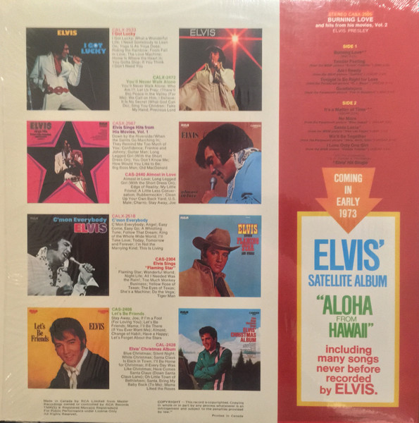 Elvis Presley - Burning Love And Hits From His Movies Volume 2 [Vinyl] | RCA Camden (CASX-2595) - 2
