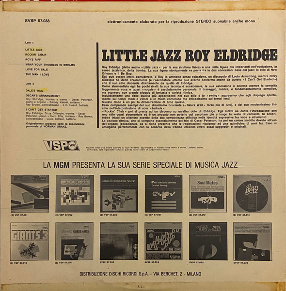 The Roy Eldridge Quintet - Little Jazz | VSP (57.033) - 2 The Roy Eldridge Quintet - Little Jazz | VSP (57.033) - 2