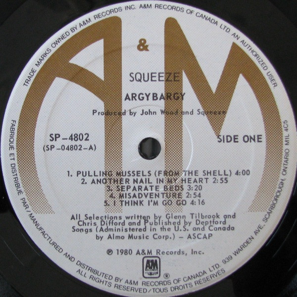 Squeeze - Argybargy | A&M Records (SP-4802) - 3 Squeeze - Argybargy | A&M Records (SP-4802) - 3