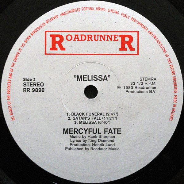 Mercyful Fate - Melissa | Roadrunner Records (RR 9898) - 4 Mercyful Fate - Melissa | Roadrunner Records (RR 9898) - 4
