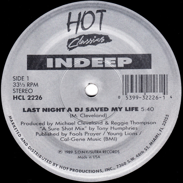 Indeep / Denroy Morgan - Last Night A DJ Saved My Life / I'll Do Anything For You | Hot Classics (HCL 2226) - main Indeep / Denroy Morgan - Last Night A DJ Saved My Life / I'll Do Anything For You | Hot Classics (HCL 2226) - main