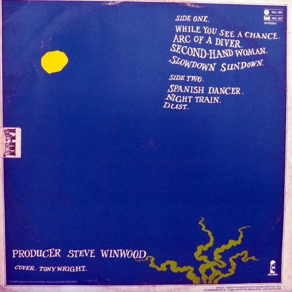 Steve Winwood - Arc Of A Diver | Island Records (203 207) - 2