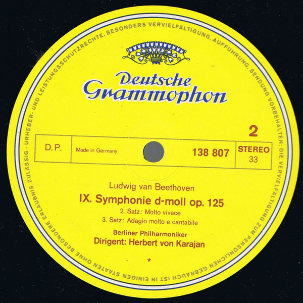 Ludwig van Beethoven - Berliner Philharmoniker / Herbert von Karajan - IX. Symphonie / Symphonie Nr. 8 | Deutsche Grammophon (2707 013) - 2