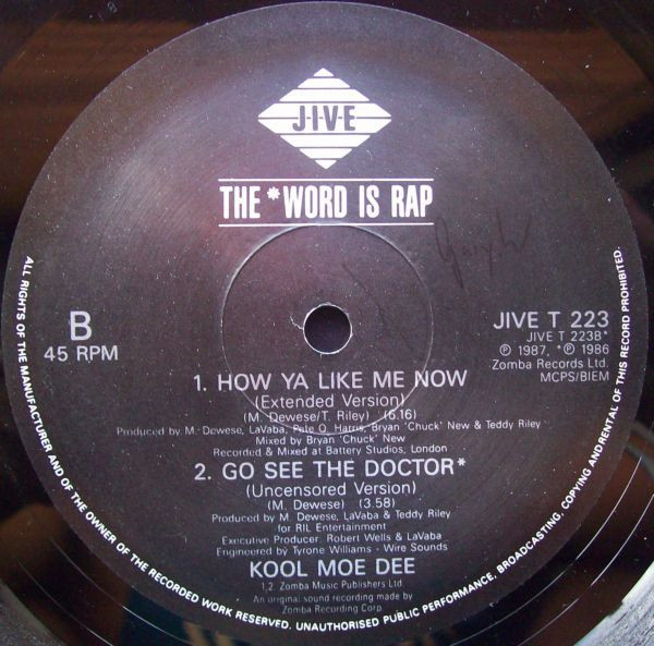 Kool Moe Dee - I Go To Work | Jive (JIVE T 223) - 3 Kool Moe Dee - I Go To Work | Jive (JIVE T 223) - 3