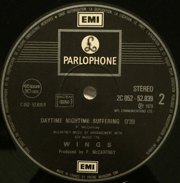 Wings - Good Night Tonight (Special Disco-Mix) | Parlophone (2C 052 - 52.839) - 3