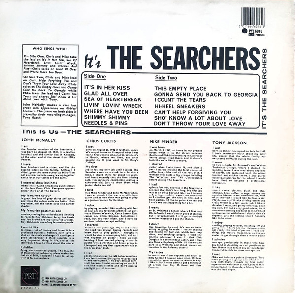 The Searchers - It's The Searchers | PRT (PYL 6016) - 2