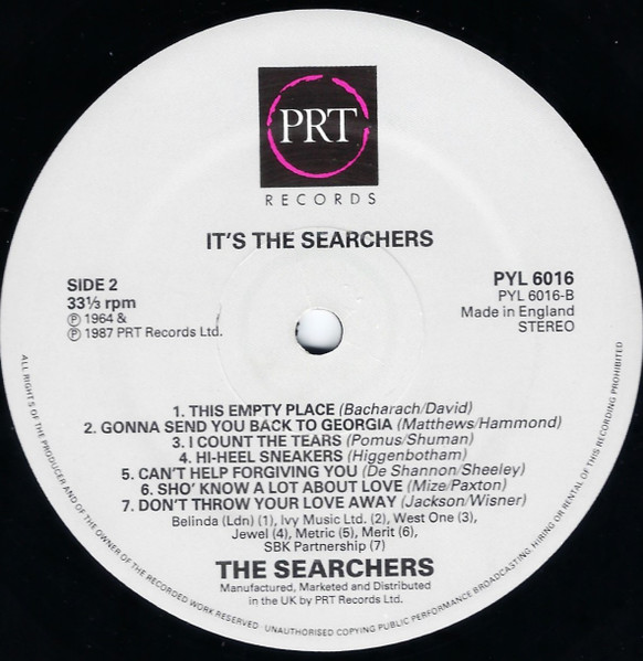 The Searchers - It's The Searchers | PRT (PYL 6016) - 4