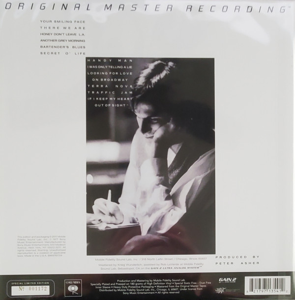 James Taylor - JT | Mobile Fidelity Sound Lab (MFSL 1-354) - 2