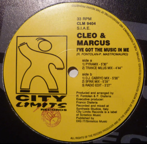 Cleo & Marcus - I've Got The Music In Me | City Limits Records (CLM 9404)