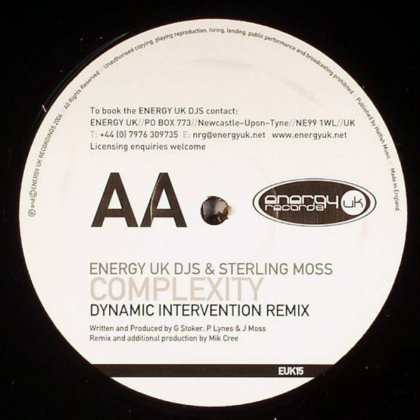 Energy UK DJs & Sterling Moss - Complexity | Energy UK Records (EUK 15) - 2 Energy UK DJs & Sterling Moss - Complexity | Energy UK Records (EUK 15) - 2