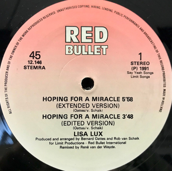 Lisa Lux - Hoping For A Miracle | Red Bullet (RB 12.146) - 2 Lisa Lux - Hoping For A Miracle | Red Bullet (RB 12.146) - 2
