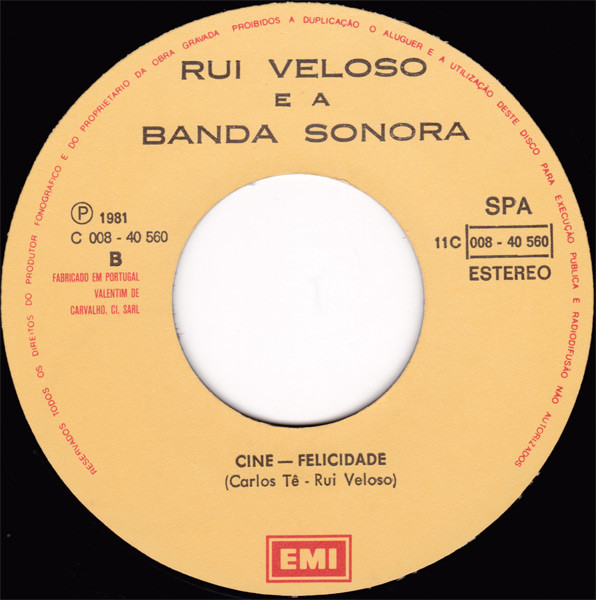 Rui Veloso E A Banda Sonora - Um Café E Um Bagaço | EMI (11C 008-40560) - 4