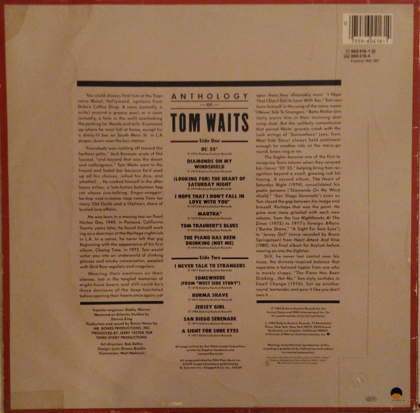 Tom Waits - Anthology Of Tom Waits | Elektra (960 416-1) - 2