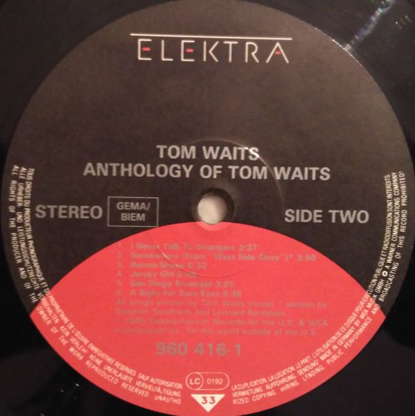 Tom Waits - Anthology Of Tom Waits | Elektra (960 416-1) - 4