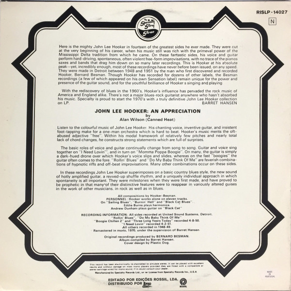 John Lee Hooker - Alone | Specialty (RISLP 14027) - 2 John Lee Hooker - Alone | Specialty (RISLP 14027) - 2