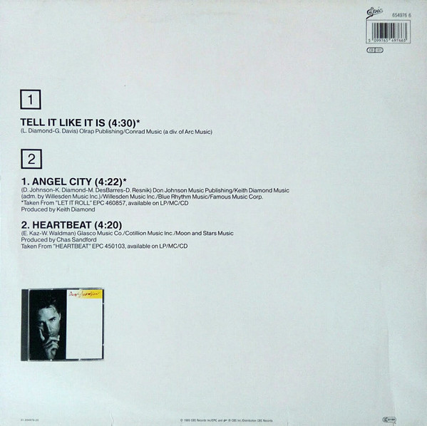 Don Johnson - Tell It Like It Is | Epic (EPC 654976 6) - main