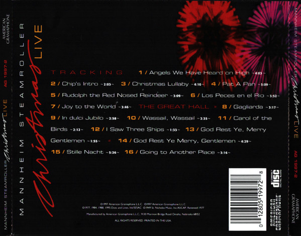 Mannheim Steamroller By Chip Davis - Christmas Live | American Gramaphone Records (AG 1997-2) - 2 Mannheim Steamroller By Chip Davis - Christmas Live | American Gramaphone Records (AG 1997-2) - 2
