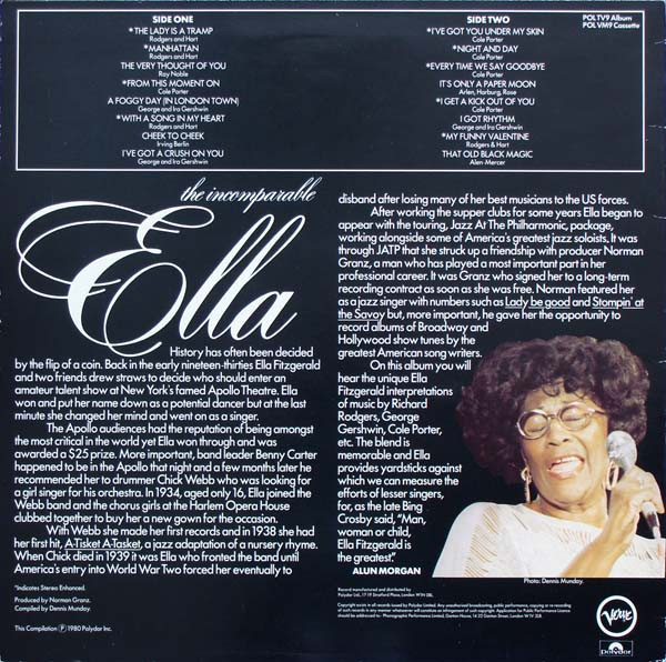 Ella Fitzgerald - The Incomparable Ella | Polydor (POL TV9) - 2 Ella Fitzgerald - The Incomparable Ella | Polydor (POL TV9) - 2