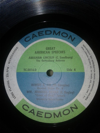 Various - Great American Speeches | Caedmon Records (TC 2016) - 3