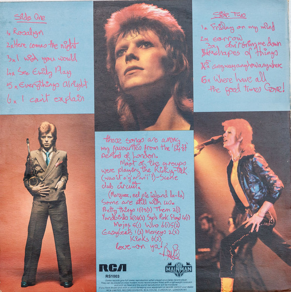 David Bowie - Pinups | RCA Victor (RS 1003) - 2 David Bowie - Pinups | RCA Victor (RS 1003) - 2