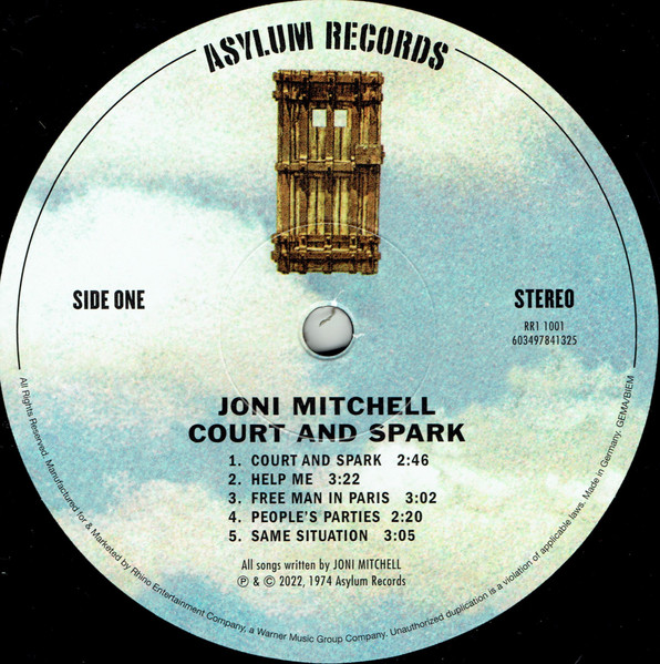 Joni Mitchell - Court And Spark | Asylum Records (RR1 1001) - 4