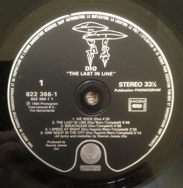 Dio - The Last In Line | Vertigo (822 366-1) - 3