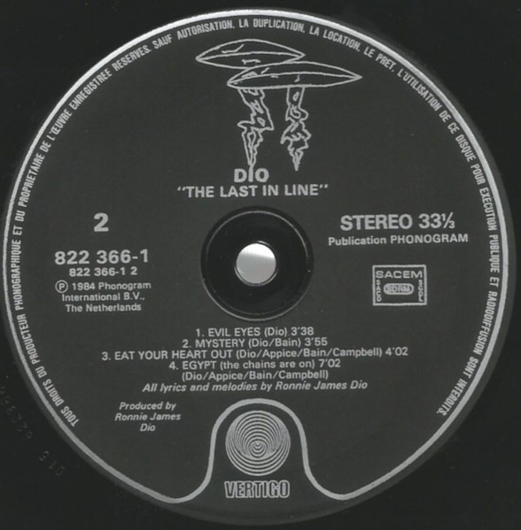Dio - The Last In Line | Vertigo (822 366-1) - 4