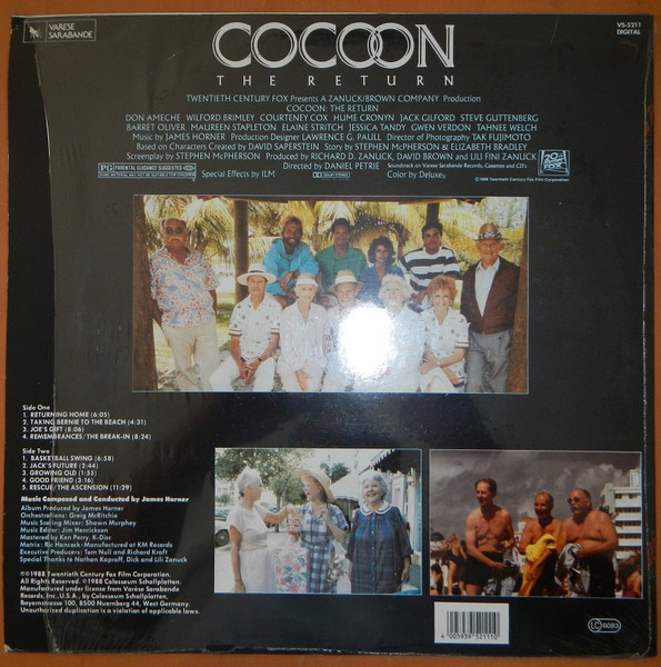 James Horner - Cocoon: The Return (Original Motion Picture Soundtrack) | Varèse Sarabande (VS-5211) - 2 James Horner - Cocoon: The Return (Original Motion Picture Soundtrack) | Varèse Sarabande (VS-5211) - 2
