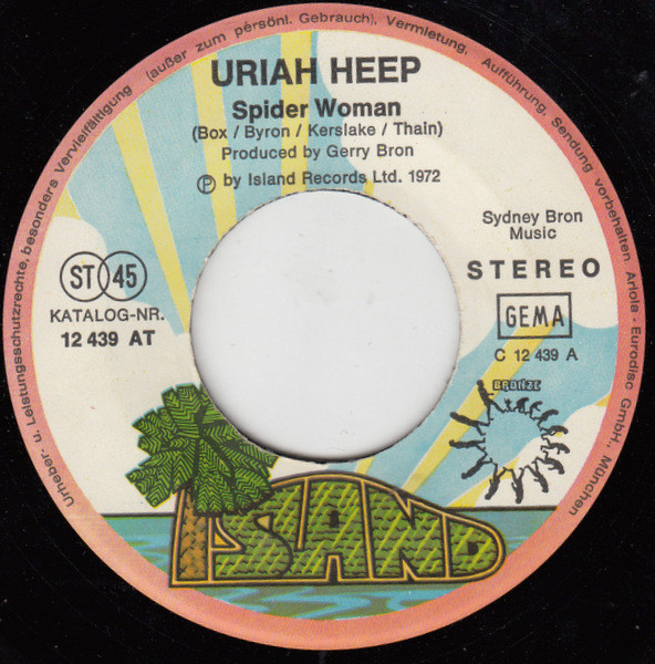 Uriah Heep - Spider Woman / Sunrise | Island Records (12 439 AT) - 3