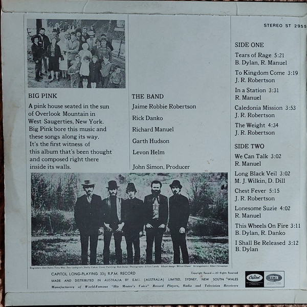 The Band - Music From Big Pink | Capitol Records (ST 2955) - 2 The Band - Music From Big Pink | Capitol Records (ST 2955) - 2